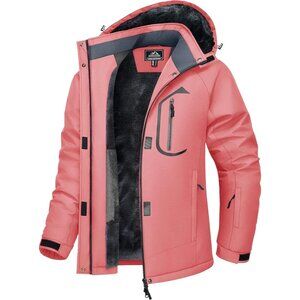 Women's Light Aquared Snow Ski Jacket Coat Waterproof Windproof Fleece Lined